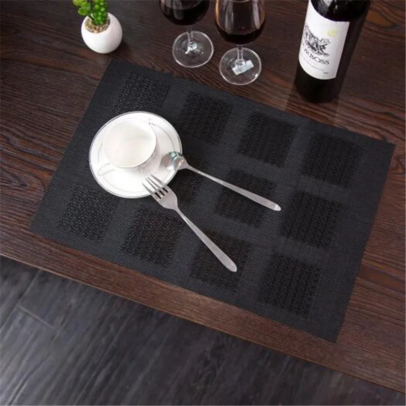 

Non-Slip Placemats For Kitchen Table PVC Individuales Mat Napkins Table Decor Pads Bowl Restaurant Coasters Napkins On The Table