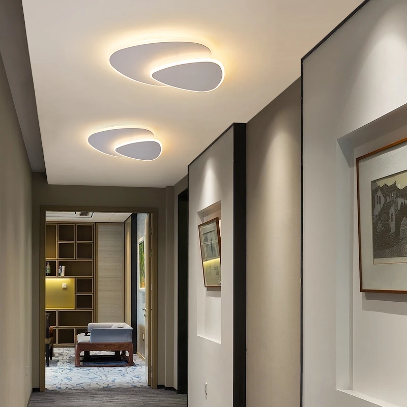 Коричневый/белый ультра-тонкий поворотный светодиодный потолочный светильник для коридора спальни потолочный светильник lamparas de techo