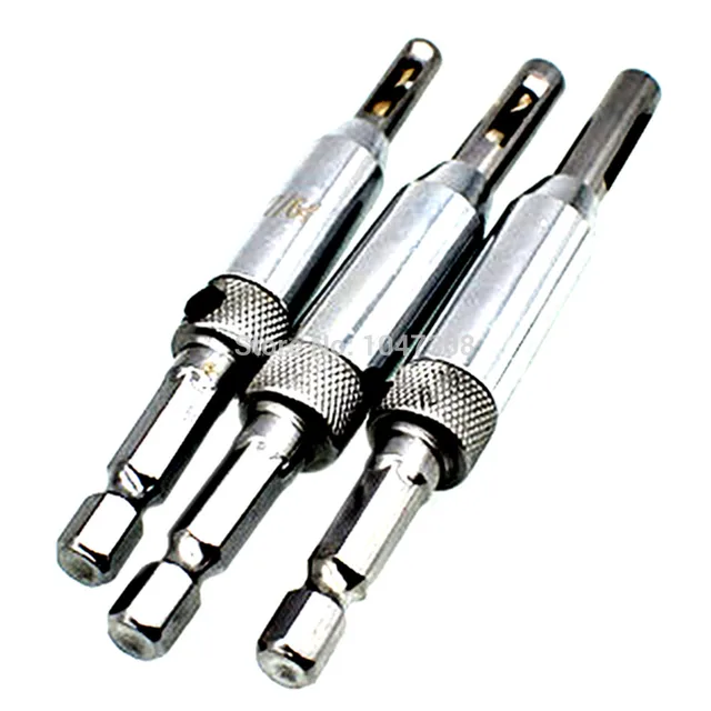 3pcs Door Lock Hinge Drill Bit Set Self Centering Pilot Hole Wood Metal
