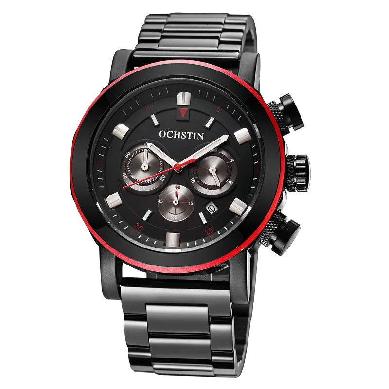 

Luxury Men Casual Fashion Stainless Steel Watch OCHSTIN Top Brand Men's Quartz WristWatches Male Waterproof Watches Gift Clock