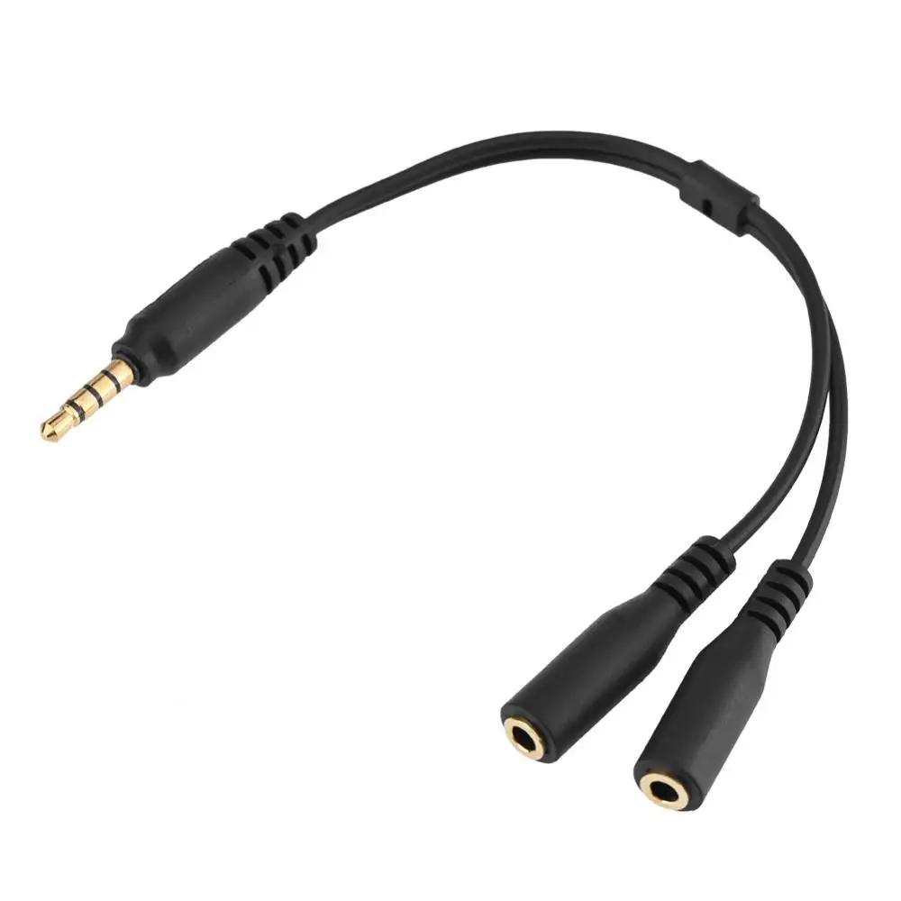 3pcs/5pcs Splitter Cable Adapter Headset Smartphone & Microphone