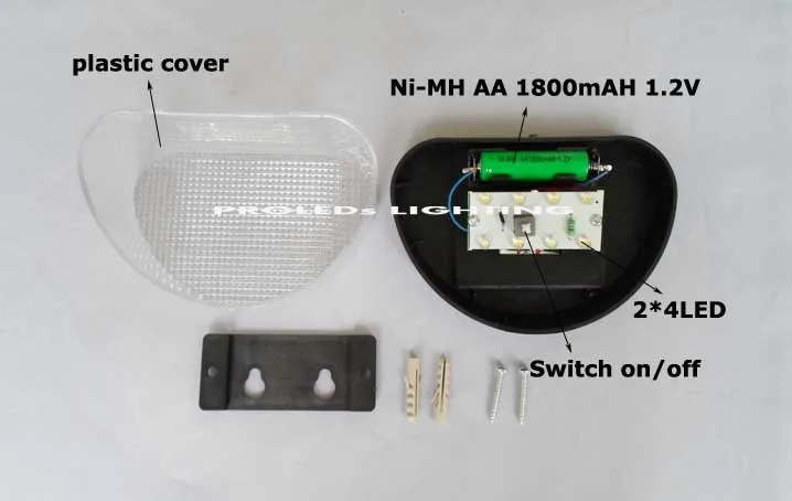 Солнечной энергии 8 LED забор солнечный свет, стены led для парка сада стенки бассейна забор газон украшения AA перезаряжаемый аккумулятор