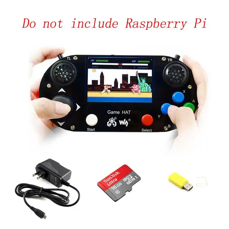 Raspberry Pi 3B+ игровой ЖК 3,5 дюймов HDMI ЖК-геймпад на доске для Raspberry Pi 2B zero w RetroPie с чехлом 16 SD карты