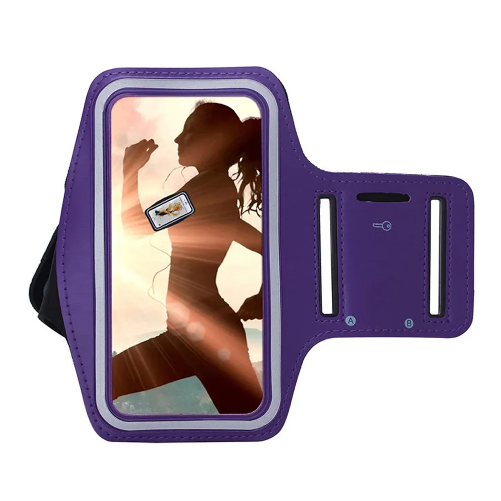Нарукавники для спортзала бега спорта для huawei mate 20/mate 20 Lite/mate 20 Pro телефонные сумки регулируемая повязка на руку чехол - Цвет: Фиолетовый