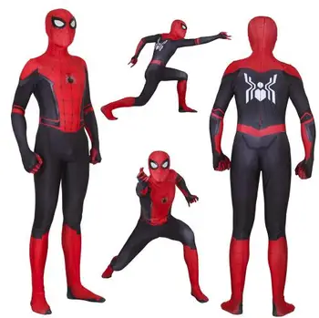 

Spider Man Far From Home Cosplay Costume Zentai Spiderman Superhero Bodysuit Suit Jumpsuits Halloween Costume for Kids/Adult