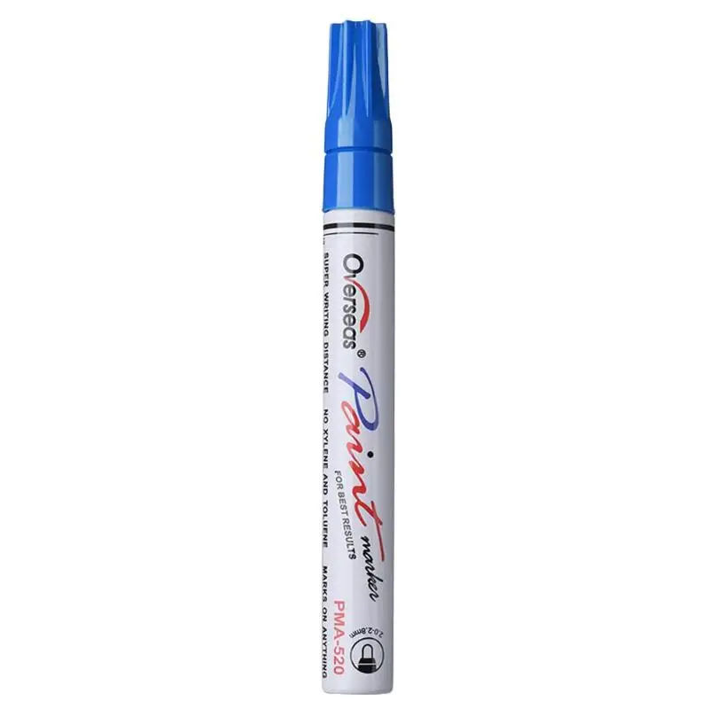 Водонепроницаемый протектор автомобильных шин CD металлический маркер с перманентной краской ручка граффити жирный маркер Graffti масляной маркер Macado - Цвет: Синий