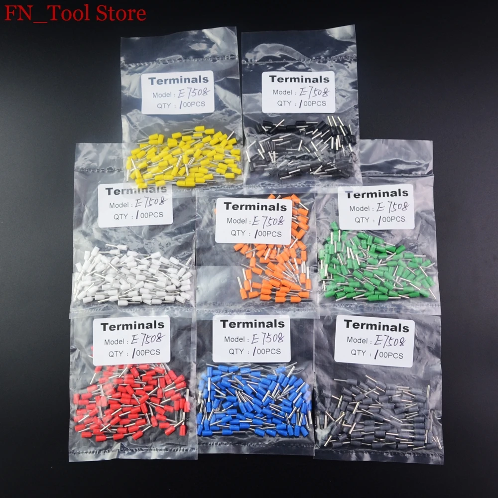 

Free shipping E7508 100pcs Insulating tubes Insulated terminals 0.75mm2 Cable Wire Connector Insulation crimp terminal connector