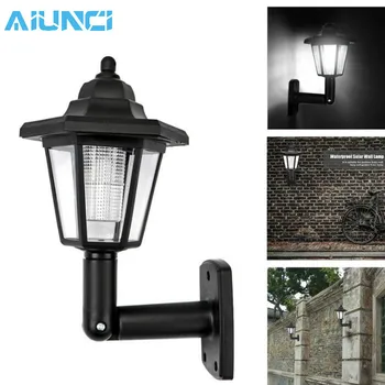 

LED Solar Lamp Powered Wall Lanterns Wall Light Lamp Outdoor Garden Fence Door