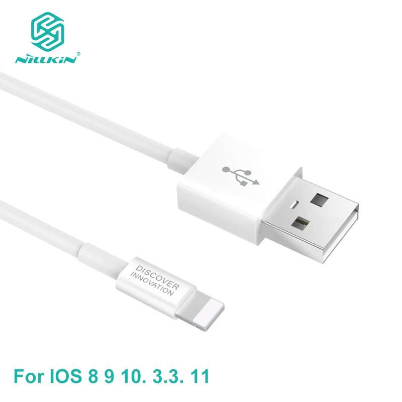 NILLKIN USB كابل الشاحن ل فون XS ماكس/X/8/8 زائد/7/7 زائد/ 6 ثانية/6/5 ثانية/SE لباد الهاتف المحمول الكابلات كابل يو اس بي كابل بيانات