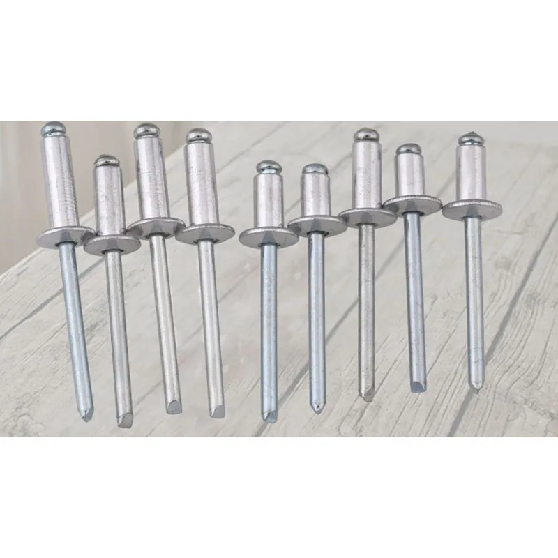

100Pcs M5 Aluminium Round Mushroon Head Rivets Nail Decoration Mandrel Open Type Blind Pop Rivets