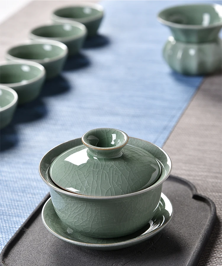 Китай Ручная роспись Gaiwan, Dehua высокое качество белый фарфор чайный набор для путешествий красивый и легкий чайник