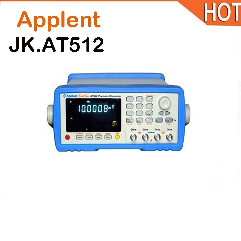 

High-precision 0.01% DC Wide-Range Resistance Meter Low Micro Ohm Meter Tester 0.1u-110M Ohm with RS232 Handler Comparator AT512