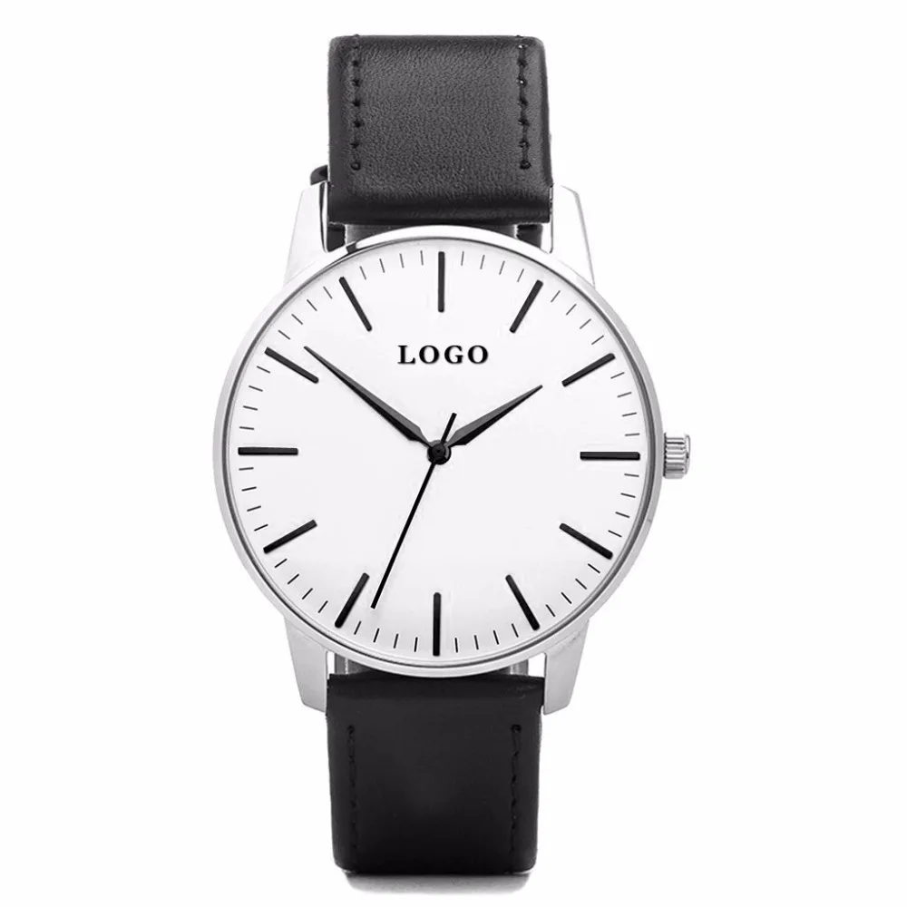 

Small MOQ Custom Logo Fashion Quartz Watches Lovers Leather Belt Minimalist Wrist Watch Men Fashion Women Watch 70048