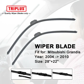 

Upgrade Wiper Blade for Mitsubishi Grandis (2004-2010) 1 set 28"+22",Flat Aero Windscreen Wiper Frameless Windshield Soft Blades