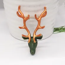 JUJIE Enamel Deer Brooches For Women Fashion Clothing Accessories Scarf Elk Lapel Pins Brooch Jewelry Dropshipping jujie fashion crystal deer brooches coat clothing scarf lapel pins elk corsage fashion jewelry