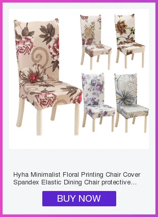 Hyha Floral Letter Dining Chair Cover Spandex Elastic Anti-dirty Slipcovers Protector Stretch Removable Hotel Kitchen Seat Case