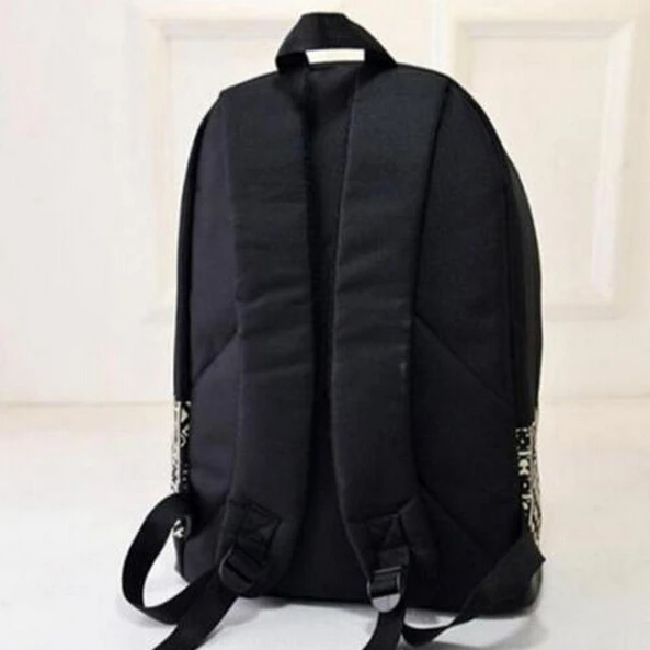 Новинка, женские черные рюкзаки для путешествий, простой рюкзак с геометрическим принтом для девочек-подростков, школьные сумки для ноутбука
