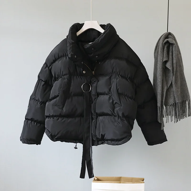 winter jacket women Stand collar thickening warm fashion casual black loose women parka plus size 2017 new