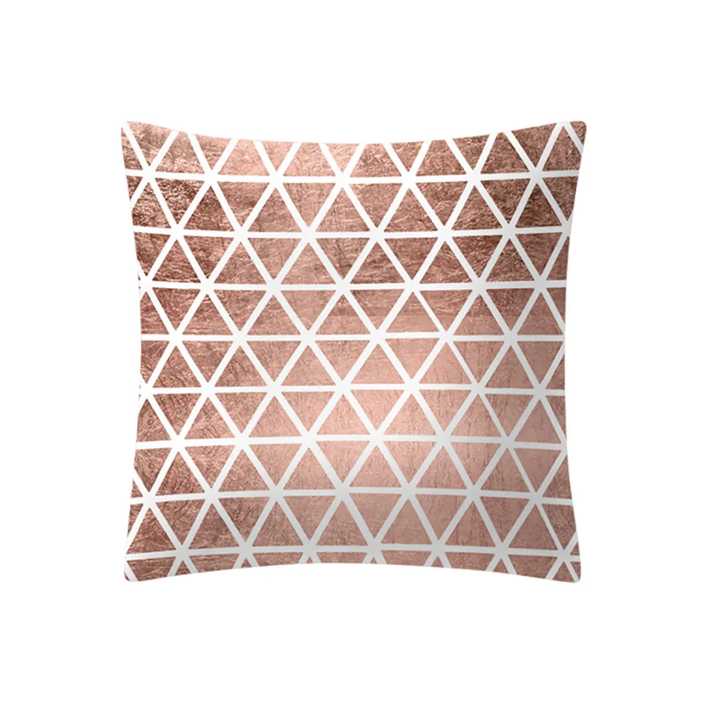 Наволочки в скандинавском стиле, розовое золото, розовая Наволочка на подушку, квадратная наволочка, домашний декор, cojines decorativos para диван#40