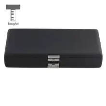 Tooyful портативный двухслойные ПУ кожа трости для гобоя коробка контейнер держатель для 40 тростей черный духовой аксессуар