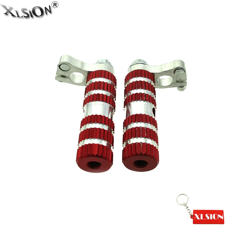 XLSION Aftermarket Racing Red Footpegs Foot Rest Pegs For 47cc 49cc