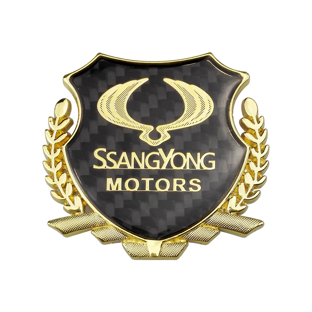 

3D Metal Car Stickers Emblem Badge Decals Car Styling For ssangyong ActYon Tivolan Korando Rodius Chairman Rexton 2 Kyron tivoli