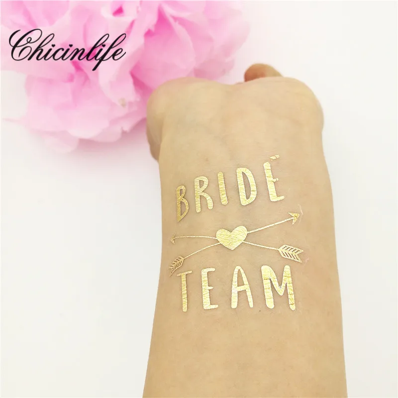 Buy 1Pcs Bride Team Temporary Tattoo Bachelorette