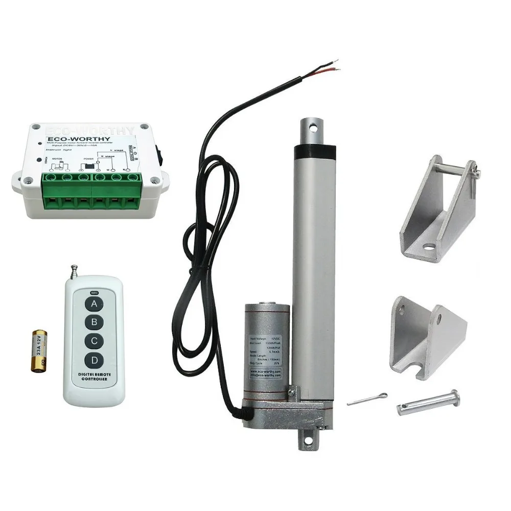 

6" Linear Actuator & Wireless Remote Motor Contorller for Tripod of Camera