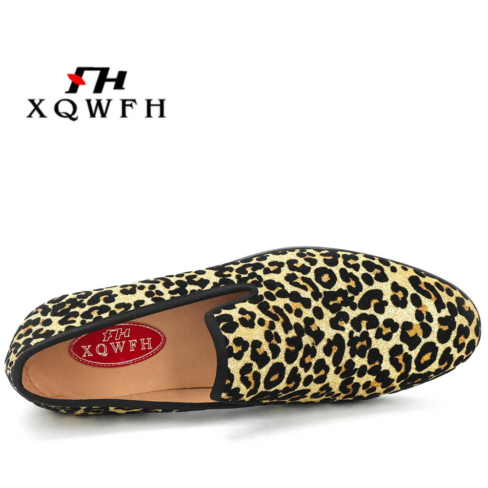 leopard print smoking slippers