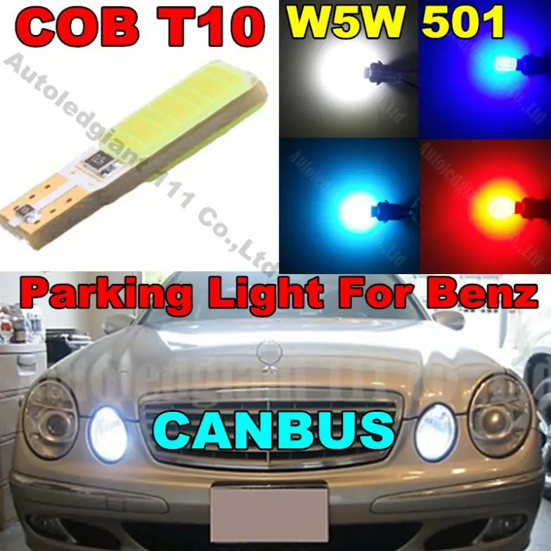 2pcs Led COB T10 W5W 501 Lamp Bulb Canbus High Power Car Parking Light