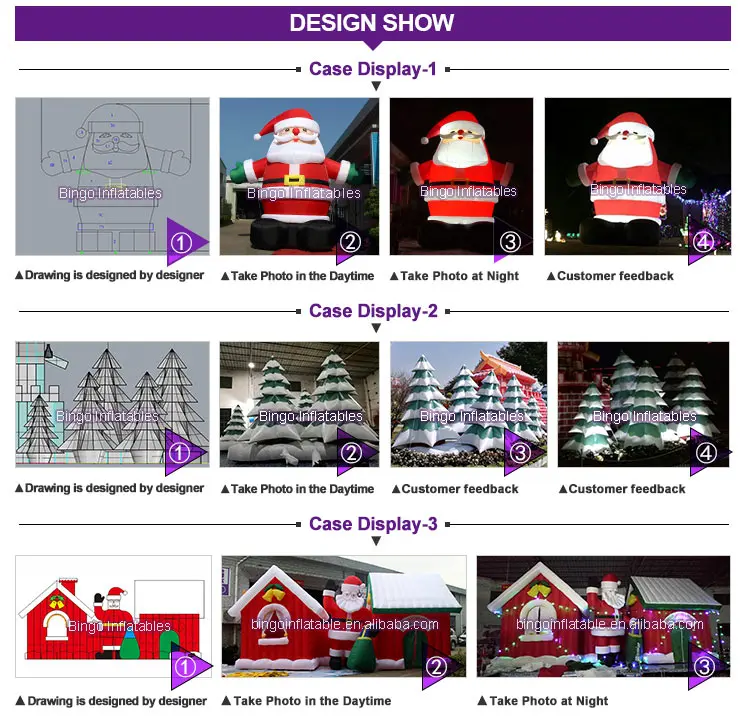 Висит 3 м светодиодный освещение надувные Санта Клаус для Новогоднее украшение-надувные игрушки