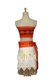 

Women Moana Cosplay Top And Skirt Outfit Dress Halloween Christmas Carnival Cosplay Costumes Hawaii Hula Cosplay Costumes Set