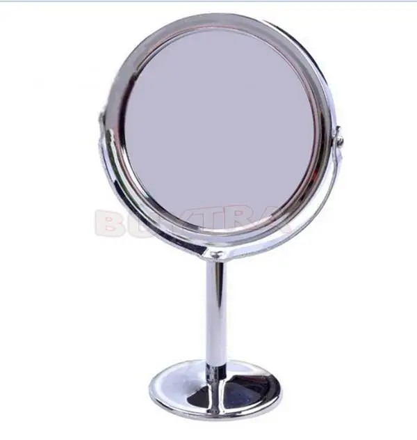Make Up Mirrors Stainless Steel Holder Cosmetic Bathroom Double Sided