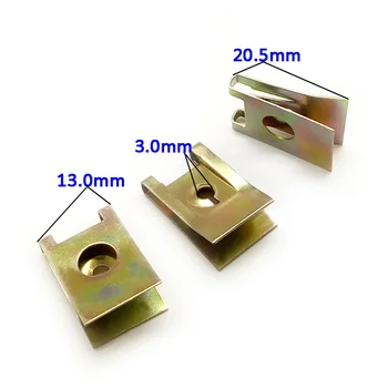 

Metal Motorcycles Fastener U-Type Clips Machine Set Replacement Dashboards Trims Car 20pcs Door Accessories Parts
