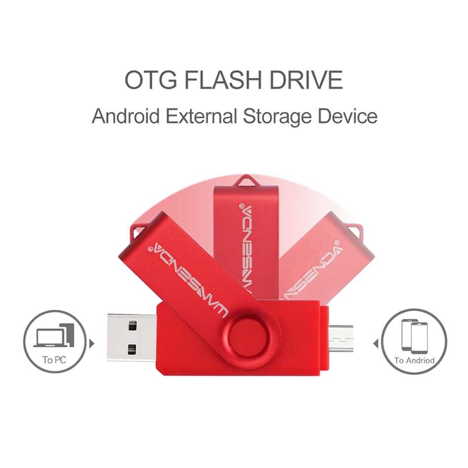 USB флеш накопитель WANSENDA 128 ГБ 64 для телефонов Android OTG 32 16 2 0 флешка 8 4 Гб полная