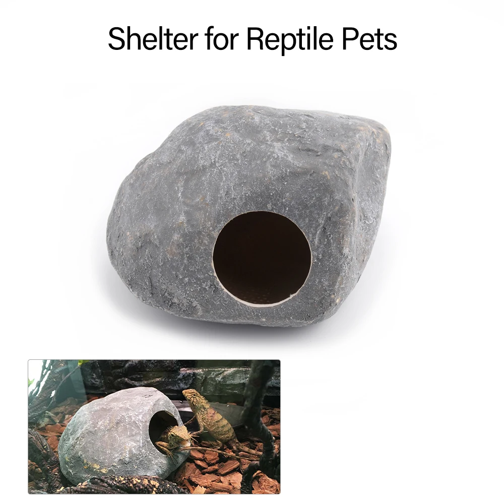 

Multipurpose Hut Reptile Shelter Hiding Cave Habitat for Lizards Frogs Snakes Shrimp Spider and Other Reptiles