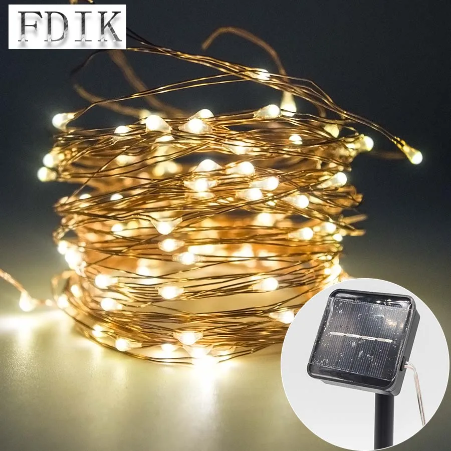 Solar Operated String Lights 10M 100LED Christmas Garden Holiday Party