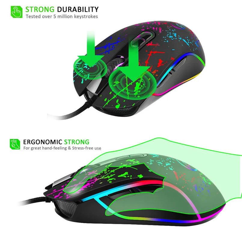 YWYT G829 Wireless 2.4GHz Gaming Mouse Rechargeable Mouse Ergonomic Optics Mice Wireless Receiver 6 Mouse Buttons 40MAY0203