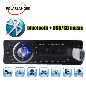 

Auto Radio Support USB/SD/EQ/Bluetooth/FM/Aux/Clock Function 1 Din Car Radio in hand-free call Mp3 Player