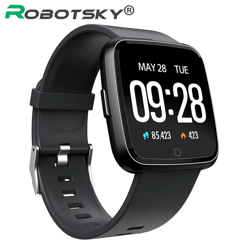 Online Reloj inteligente Y7 IP67, Monitor de ritmo cardíaco, resistente al agua, para hombres y mujeres, reloj inteligente para Android IOS
