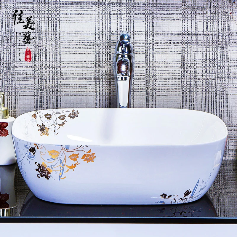 

Counter basin wash basin fashion Small basin oval shape table basin ceramic 937