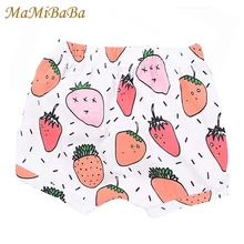 Детские шорты для маленьких мальчиков и девочек Новинка года, летние хлопковые повседневные короткие штаны с принтом фруктов и эластичной резинкой на талии для детей, одежда для мальчиков, Sh027