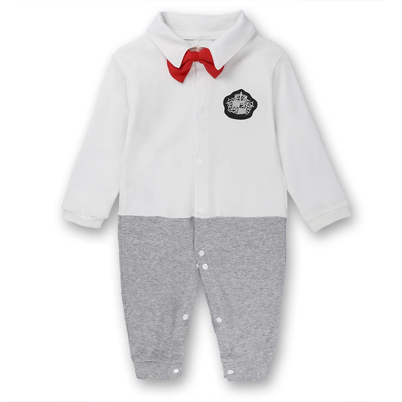Одежда для новорожденных комбинезон с длинными рукавами для маленьких мальчиков, коллекция года, Модный комбинезон в стиле капитана для малышей, Комбинезоны для детей возрастом от 3 до 18 месяцев - Цвет: 3