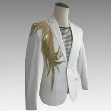 Европейский и американский стиль мужской певец Молодежный хост костюм платье новая наклейка большой размер студия церемониальный костюм