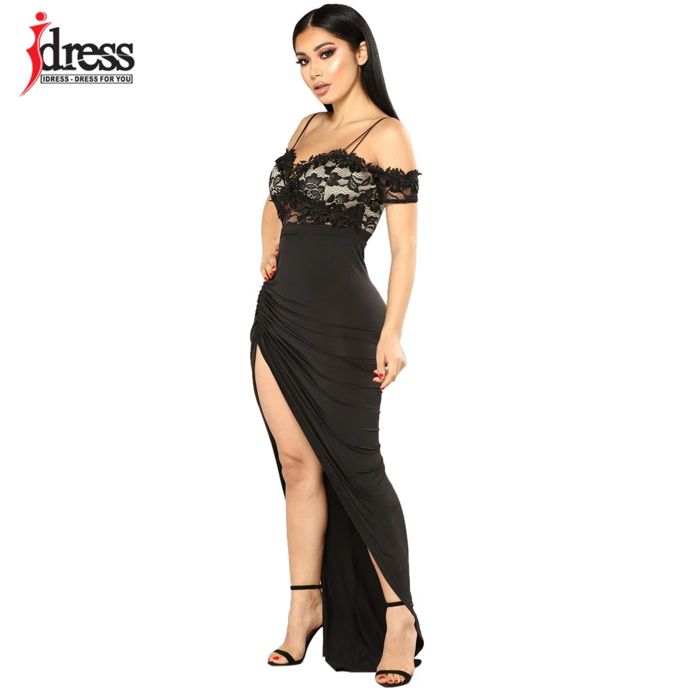IDress Vestido Longo женское новое длинное платье vestido de festa Макси сексуальное с открытыми
