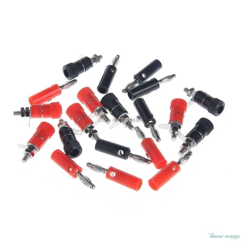 

For 10Pairs/Set Black Red 4mm Binding Post Speaker Terminal Banana Plug Socket Jack Connectors Promotion