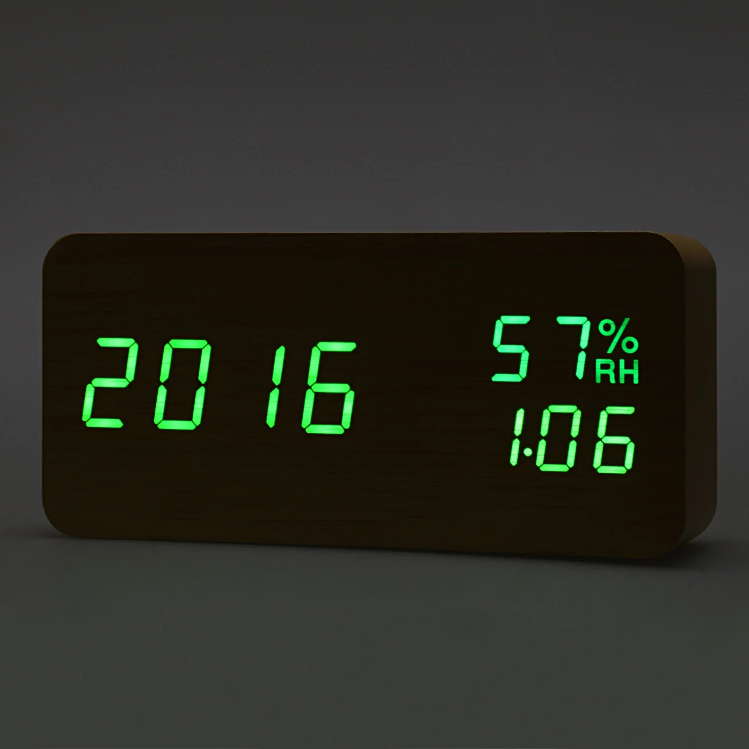 Современные светодиодные мультфифункциональные часы влажность электронные настольные цифровые часы
