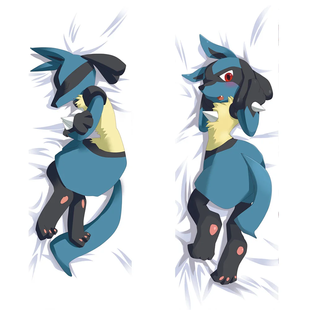 AnimeJK Pocket Monsters Pokemon Lucario Dakimakura Чехол на подушку для тела чехол с мультяшными объятиями Чехол на подушку