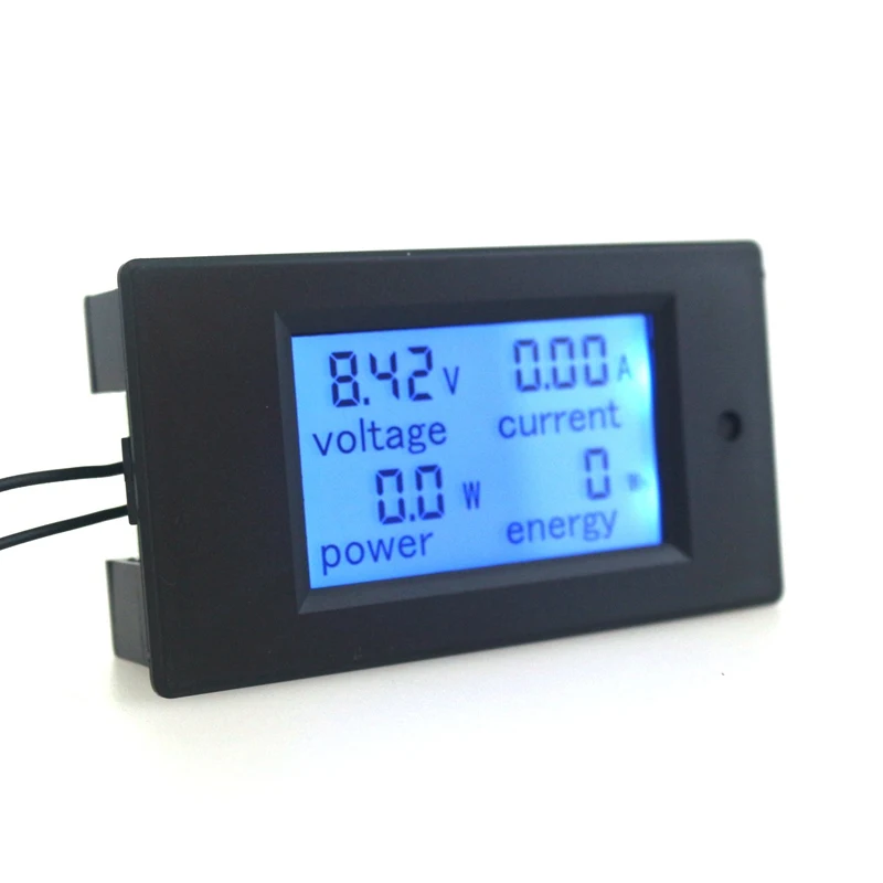 Цифровой измеритель напряжения Ампер Измеритель Энергии постоянного тока 6,5~ 100 в 100A/50A дополнительный ЖК-Синий Вольтметр с подсветкой амперметр