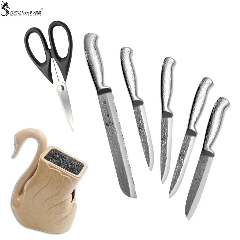 SOWOLL Anti Rust Kitchen Knife 3 * 5" 5.5" 8" Stainless Steel Knife